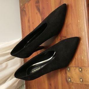 Never worn Olivia Miller black suede look heels, pumps size 8